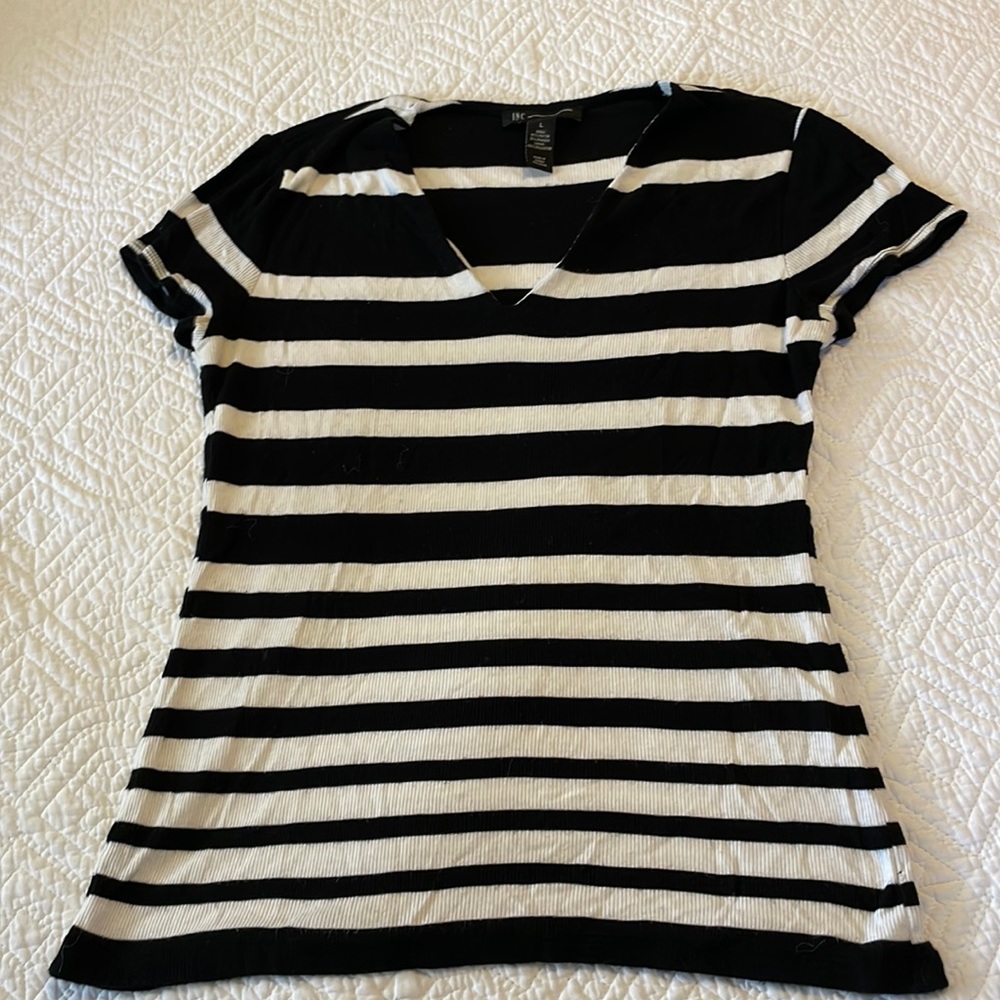 White and black womens top